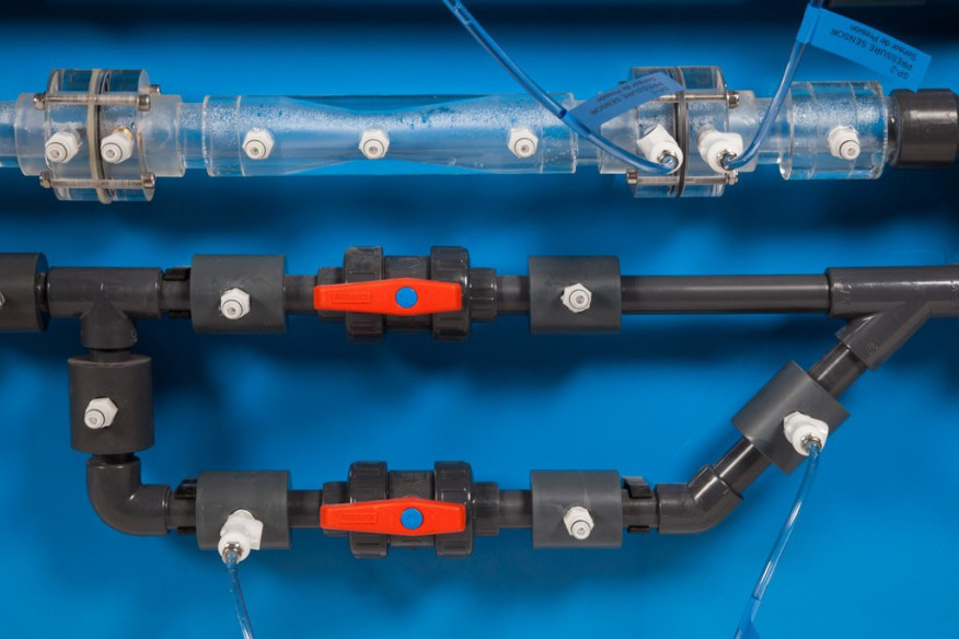 COMPUTER CONTROLLED FLUID FRICTION IN PIPES, WITH HYDRAULICS BENCH (FME00) - AFTC