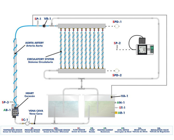 COMPUTER CONTROLLED BIOMEDICAL CIRCULATORY SYSTEM TEACHING UNIT - BICSC