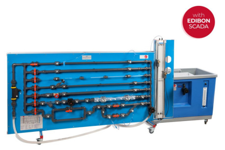 COMPUTER CONTROLLED FLUID FRICTION IN PIPES, WITH HYDRAULICS BENCH (FME00) - AFTC