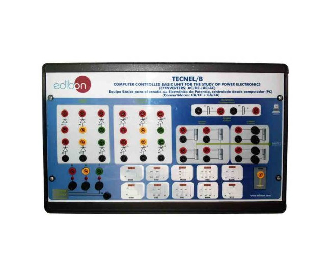 COMPUTER CONTROLLED BASIC TEACHING UNIT FOR THE STUDY OF POWER ELECTRONICS (NO IGBTS). (CONVERTERS: AC/DC+AC/AC) - TECNEL/B