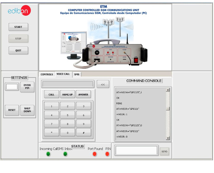 COMPUTER CONTROLLED GSM COMMUNICATIONS UNIT - ETM