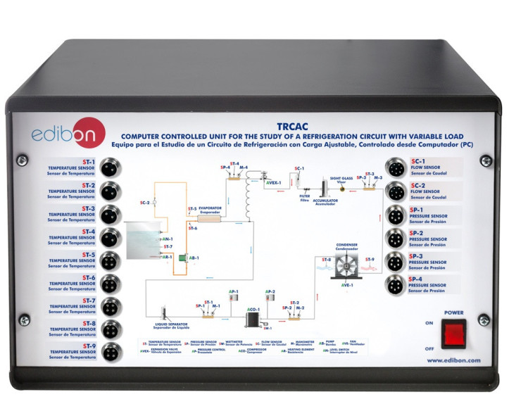 COMPUTER CONTROLLED REFRIGERATION CIRCUIT WITH VARIABLE LOAD - TRCAC