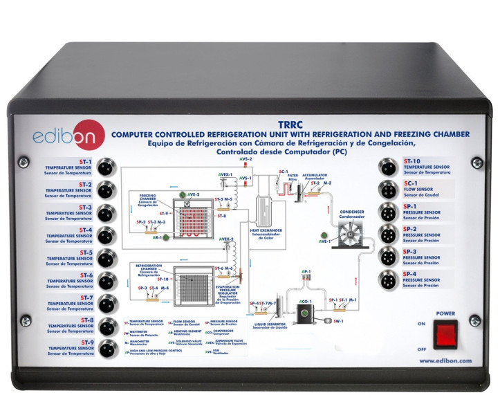 COMPUTER CONTROLLED REFRIGERATION UNIT WITH REFRIGERATION AND FREEZING CHAMBER - TRRC