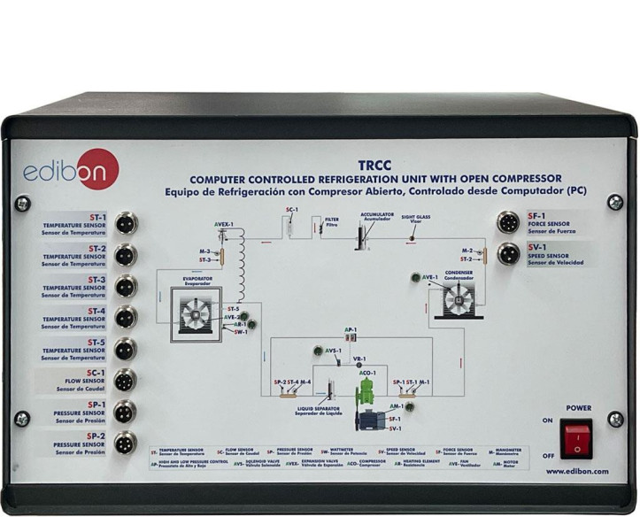 COMPUTER CONTROLLED REFRIGERATION UNIT WITH OPEN COMPRESSOR - TRCC