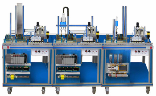 FLEXIBLE MANUFACTURING SYSTEM FOR FEEDING, IDENTIFICATION, CLASSIFICATION, AND TRANSPORT - AE-PLC-FMS7