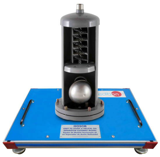 UNIT TO STUDY A HELICAL OIL SEPARATOR CUTAWAY MODEL - HOSCM